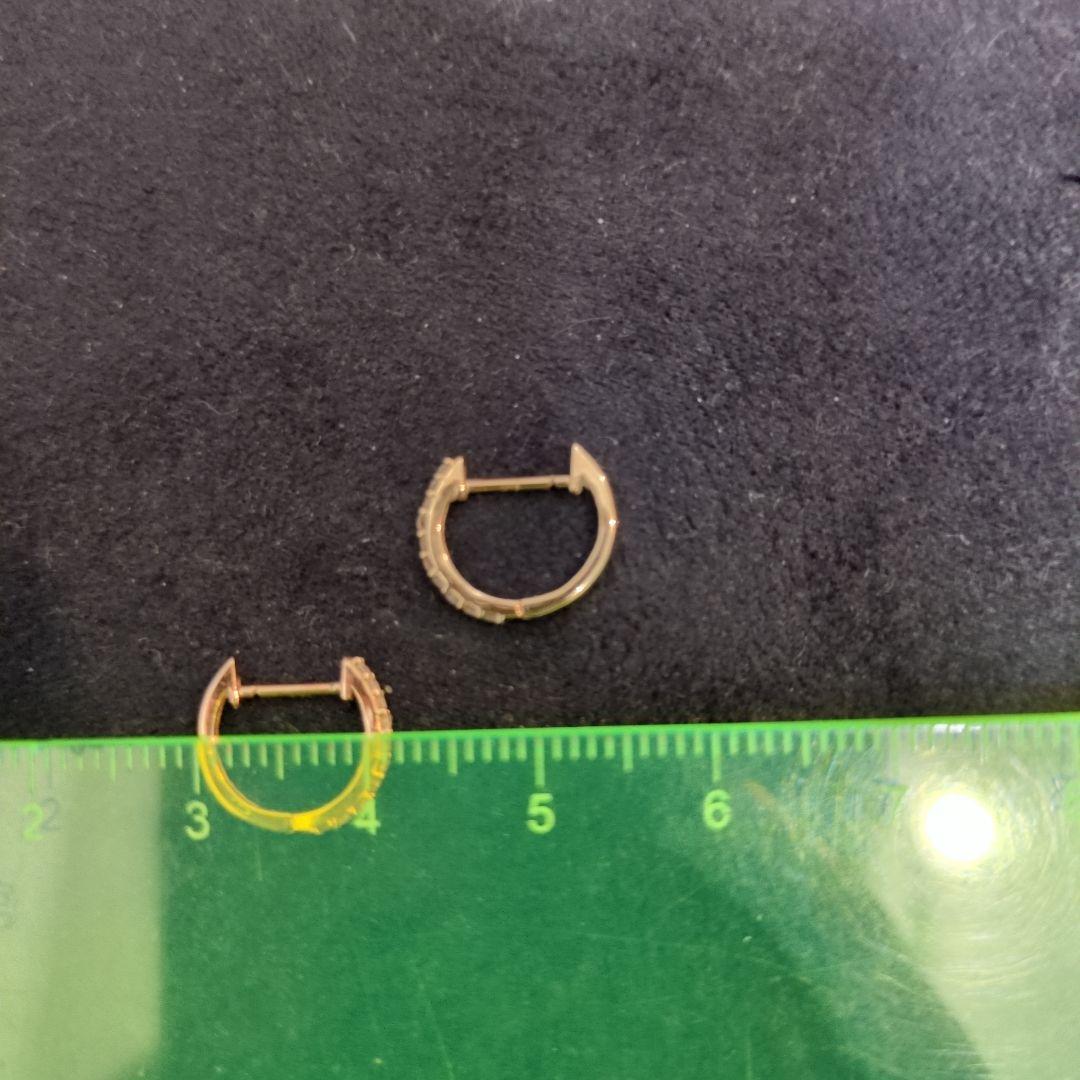 @ k18PGダイヤモンド合計0.2フープピアス