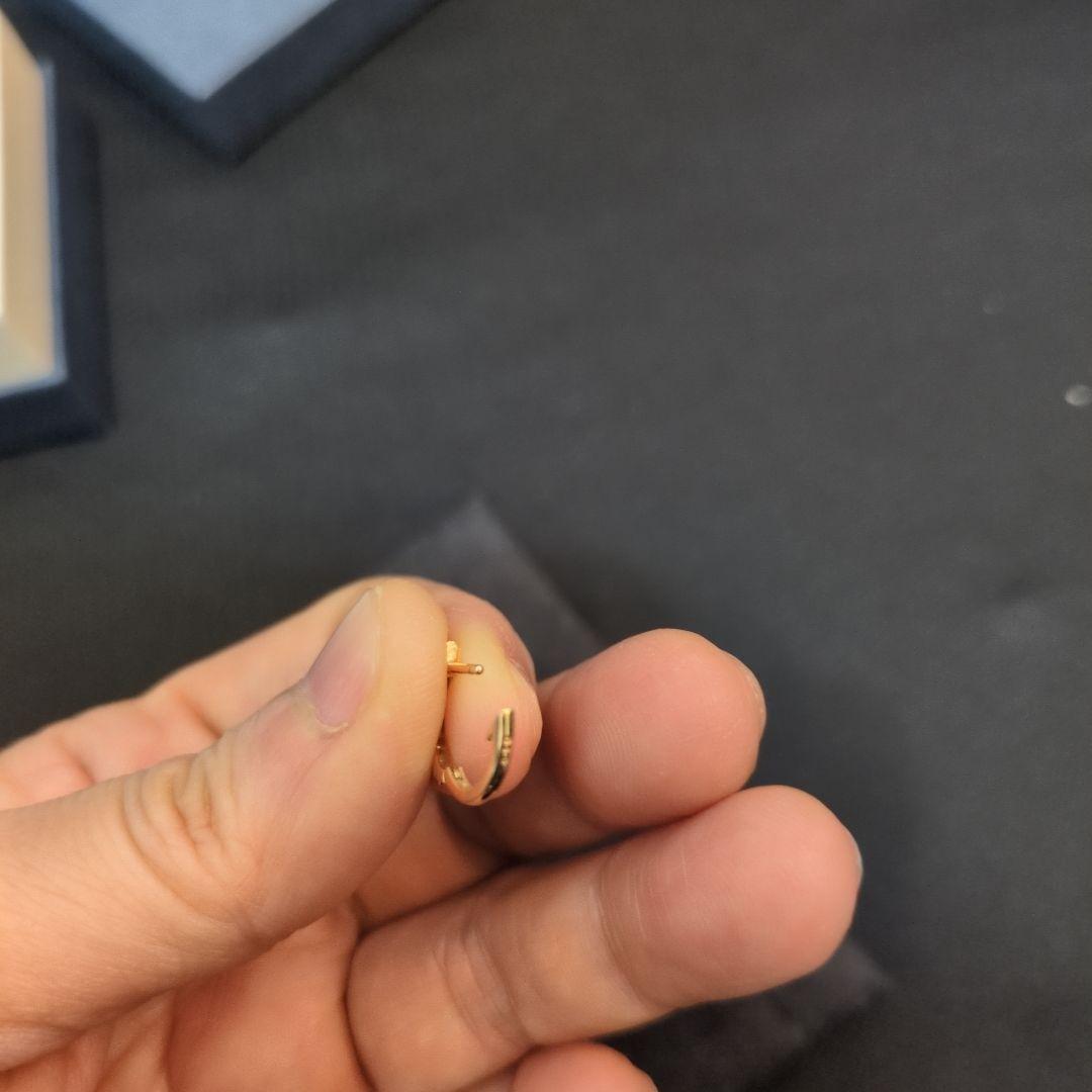 @ k18PGダイヤモンド合計0.2フープピアス