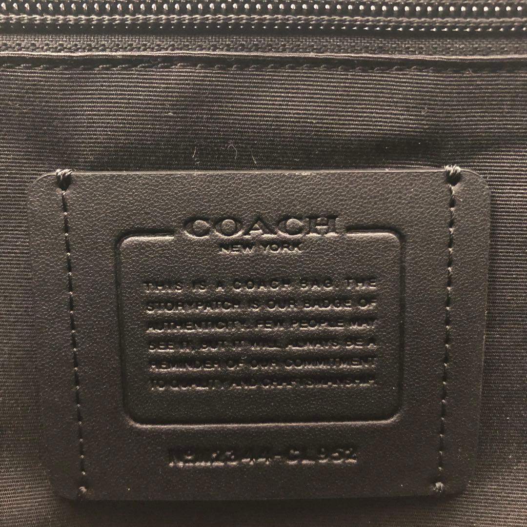 【極美品】COACH コーチ　ネイビー レザー メッセンジャーバッグ メンズ