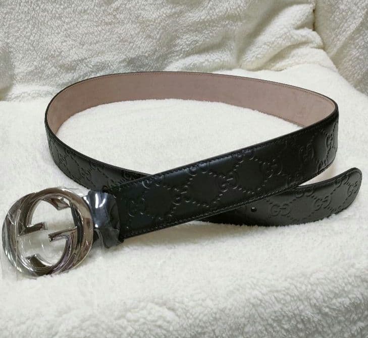 グッチ GUCCI ベルト GG グッチシマ インターロッキングG 黒
