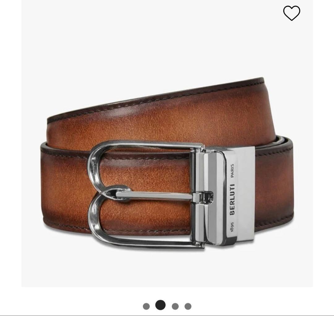 BERLUTI ベルルッティ　ベルト　メンズ　35MM リバーシブル　袋、箱付き