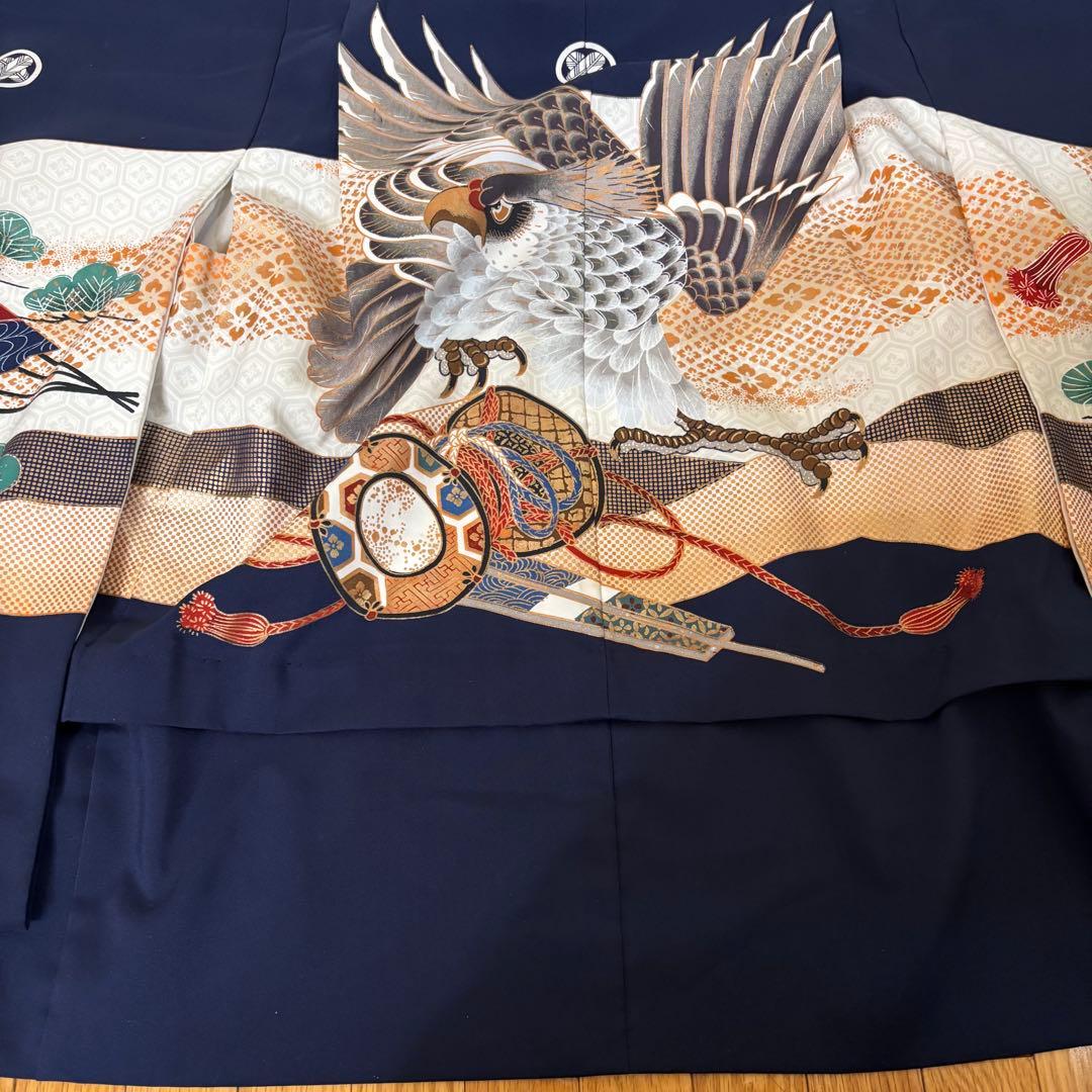 七五三五歳‼️男の子 袴 着物 小物付き 完全️フルセット‼️お家から揃えなし 秀品‼️