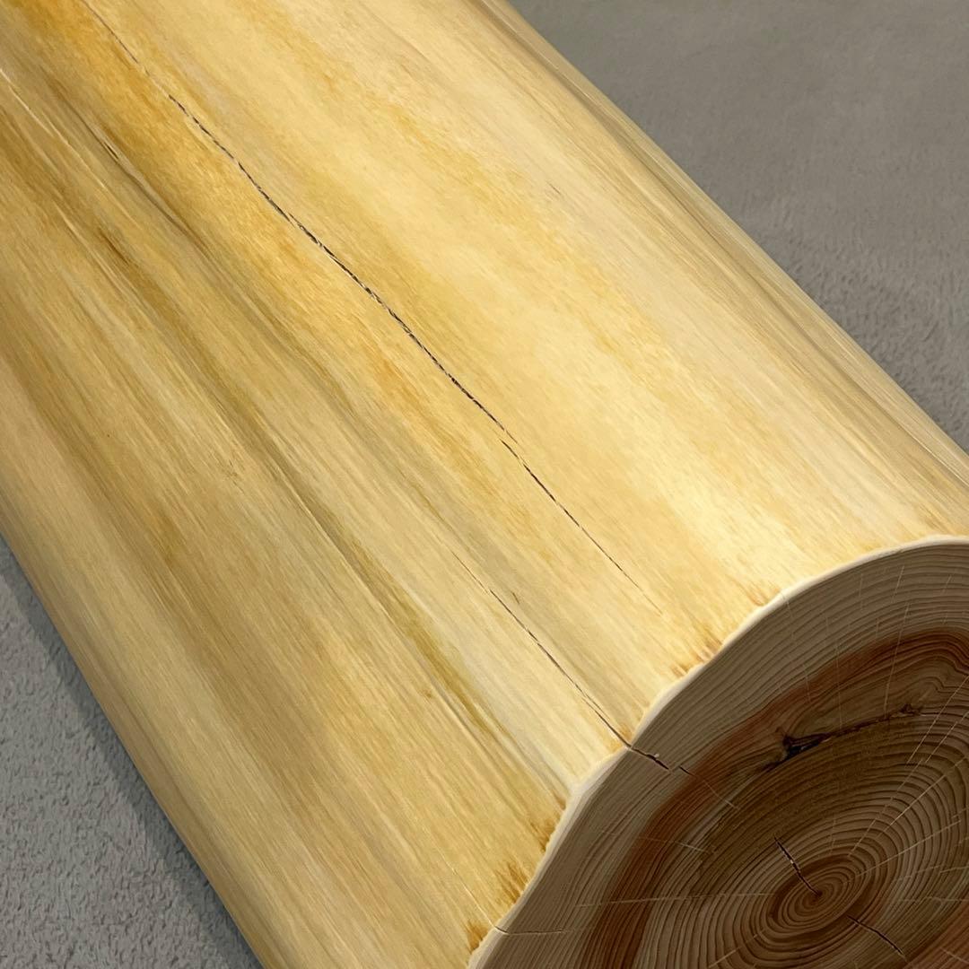 1165 檜　切り株　丸太　スツール　丸太椅子　チェア　サイドテーブル　磨き丸太