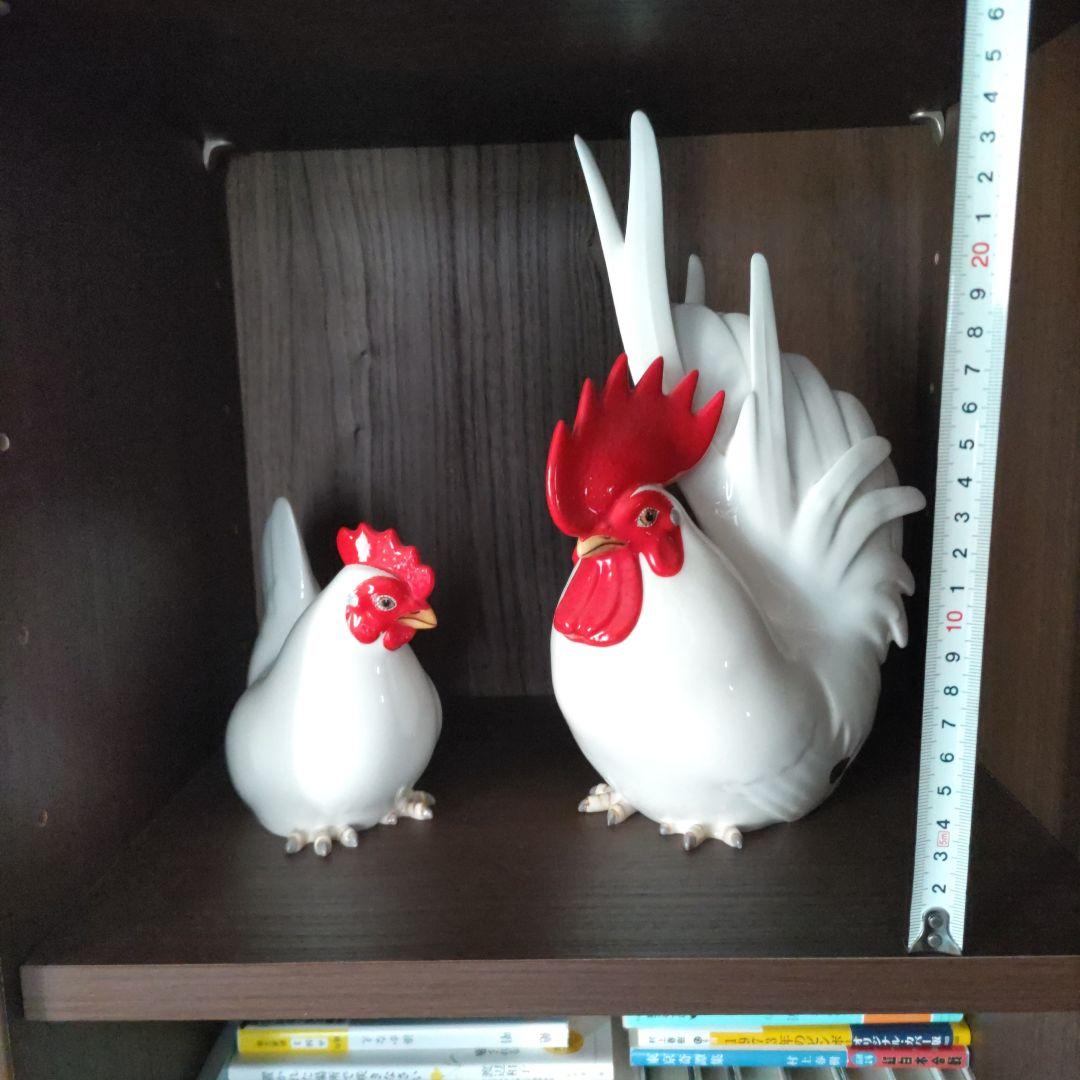 Noritake　ノリタケ　置物　フィギュリン　雄鶏　雌鶏　鶏　にわとり