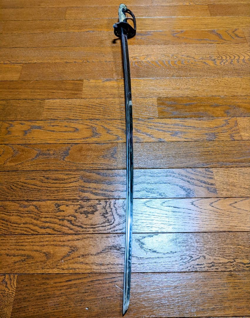 【当時物】旧日本軍 帝国陸軍 軍刀 指揮刀 模造刀 模造刀身 サーベル型95cm