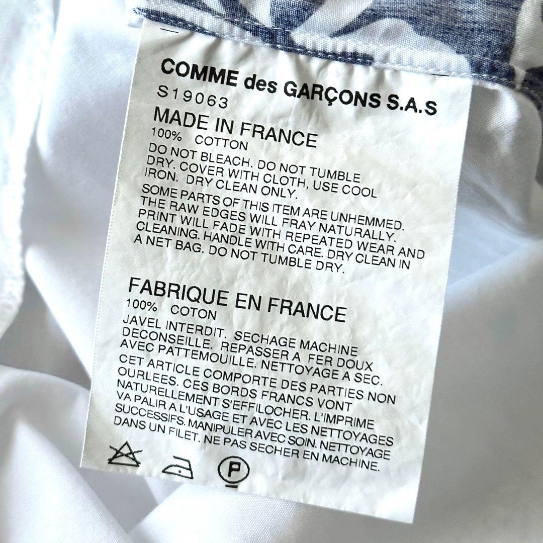 COMME des GARCONS SHIRTフラワー柄 切り替え シャツ S