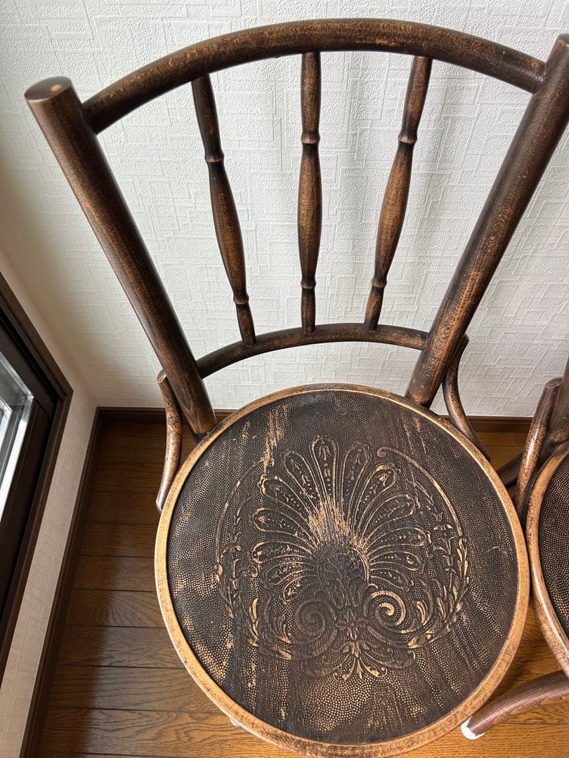 TON ベントウッドチェア　2脚セット(1脚難あり)