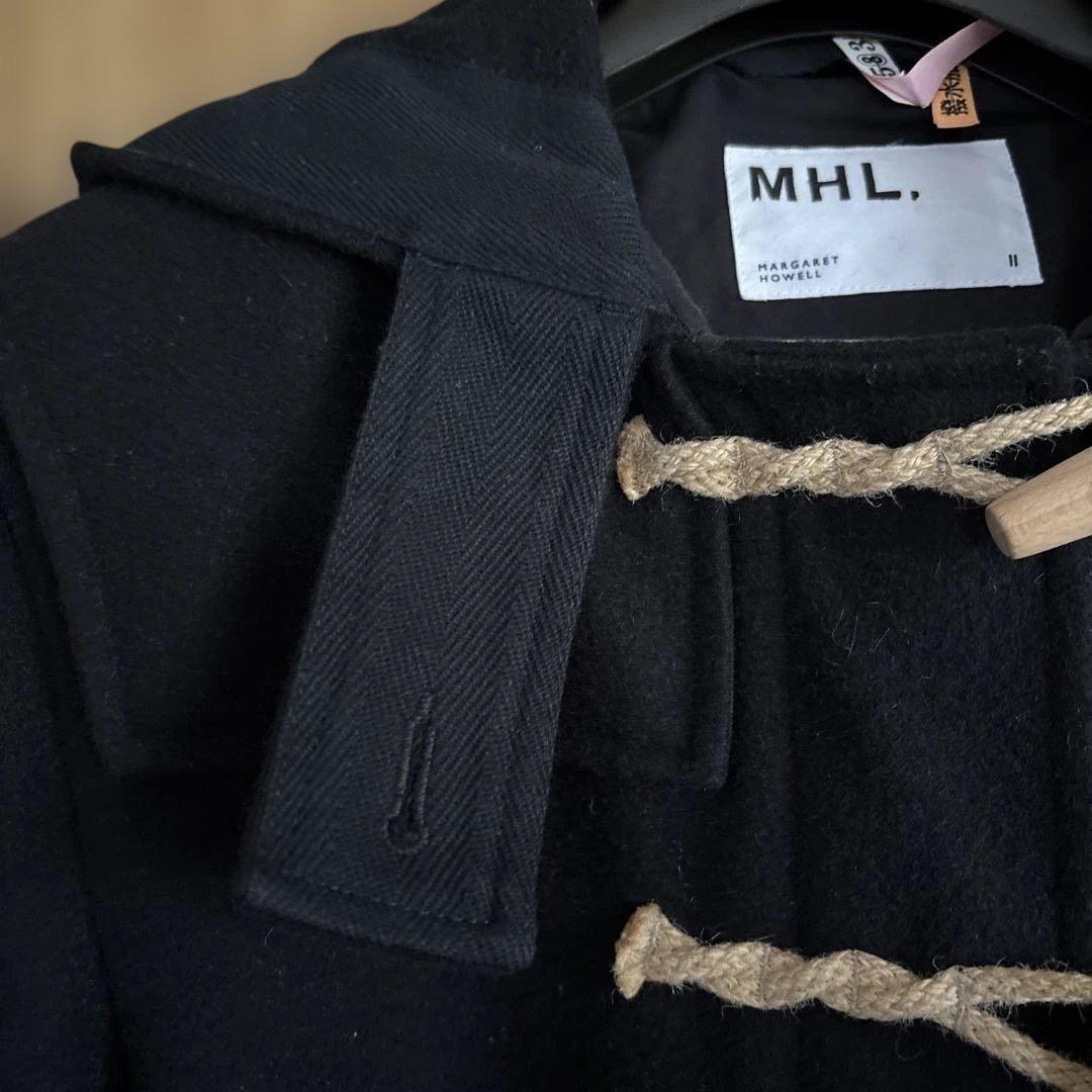 MHL. ブラック ダッフルコート