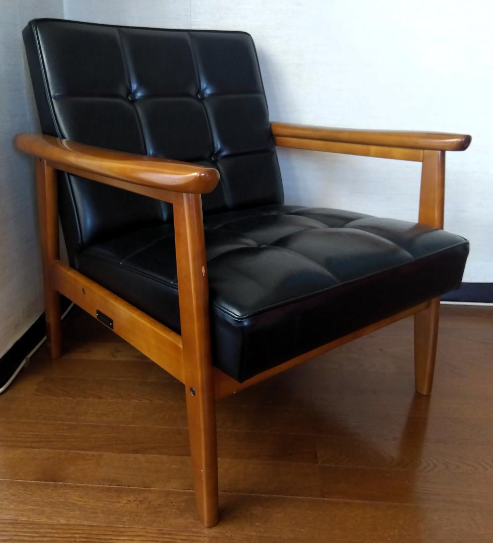 カリモク60 Kチェア 1シーター スタンダードブラック W36170BW ②