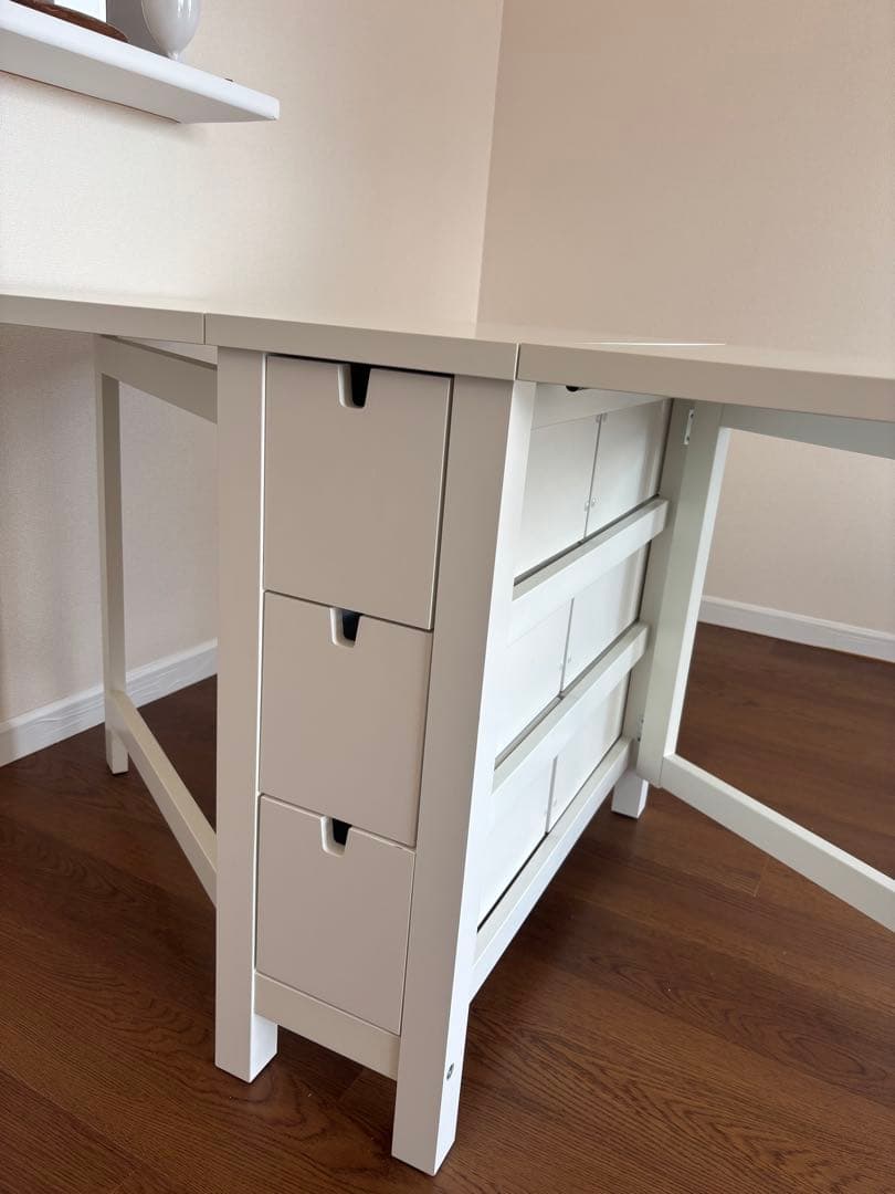 IKEA NORDEN ノールデン ゲートレッグテーブル ホワイト 折りたたみ