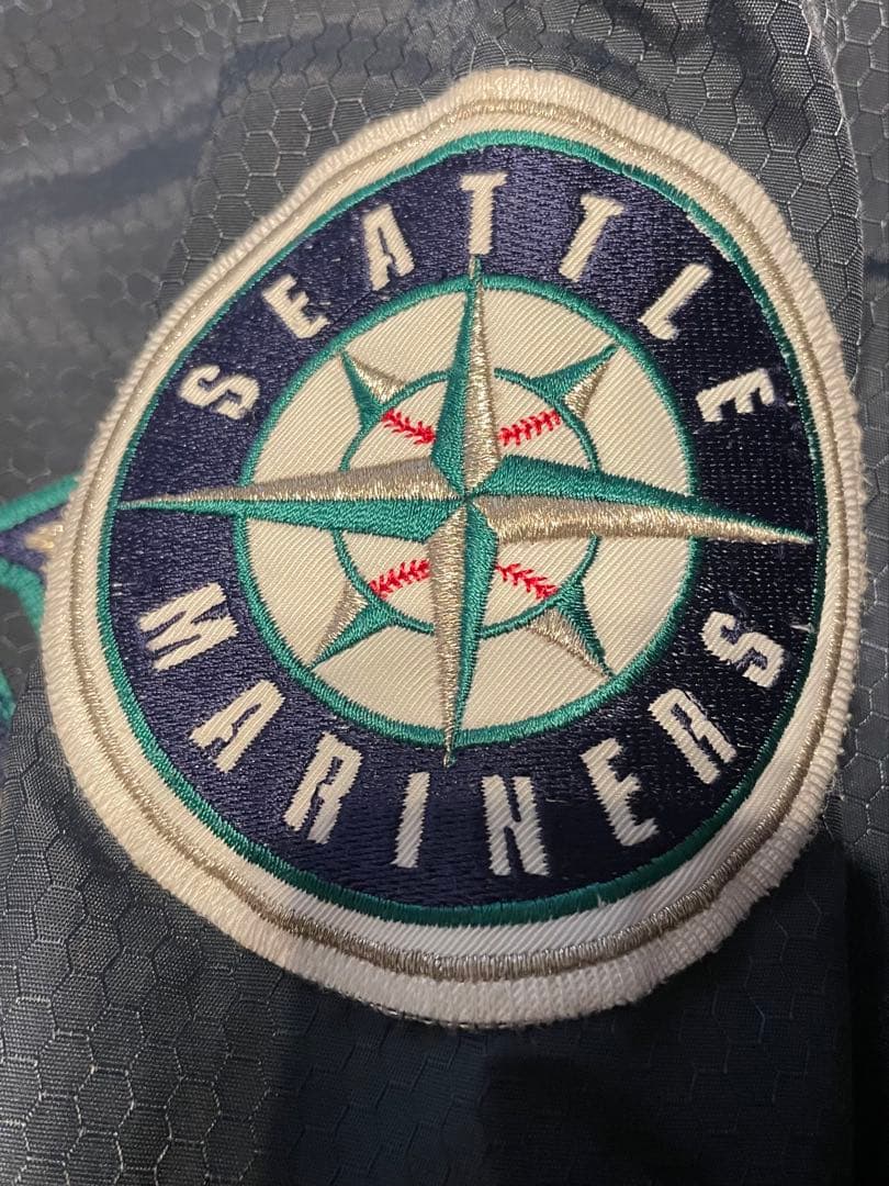 MLB マリナーズ Majestic オーセンティック 中綿 フリース裏地 L