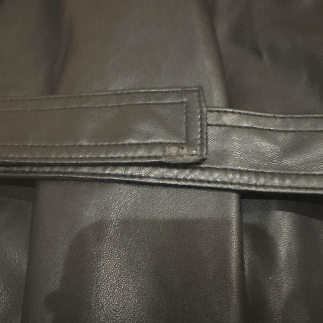 【AMERI】RIDERS FAKE LEATHER VEST JACKET