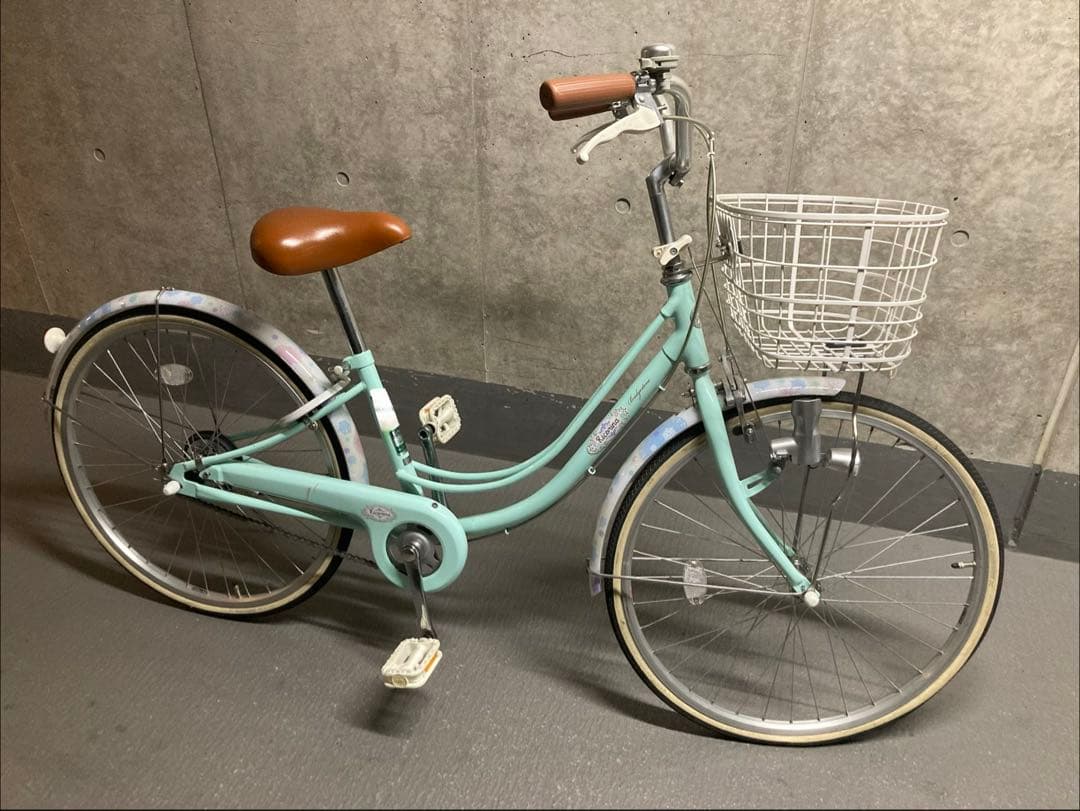 美品 ブリヂストン　24インチ　子供用自転車 ミントグリーン （東京23区）