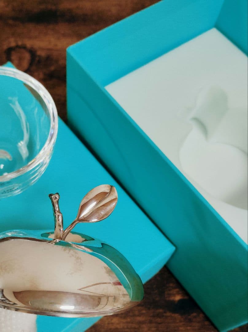 ティファニー シルバー925 クリスタル製 アップル ボックス