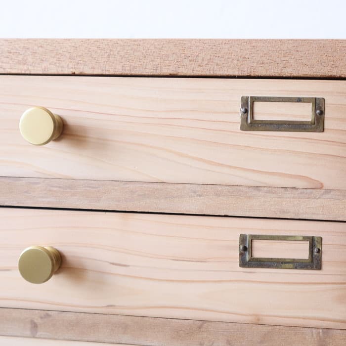 アンティーク 引出し24杯 チェスト 木製 古家具 整理箱 真鍮金具 ネーム入れ