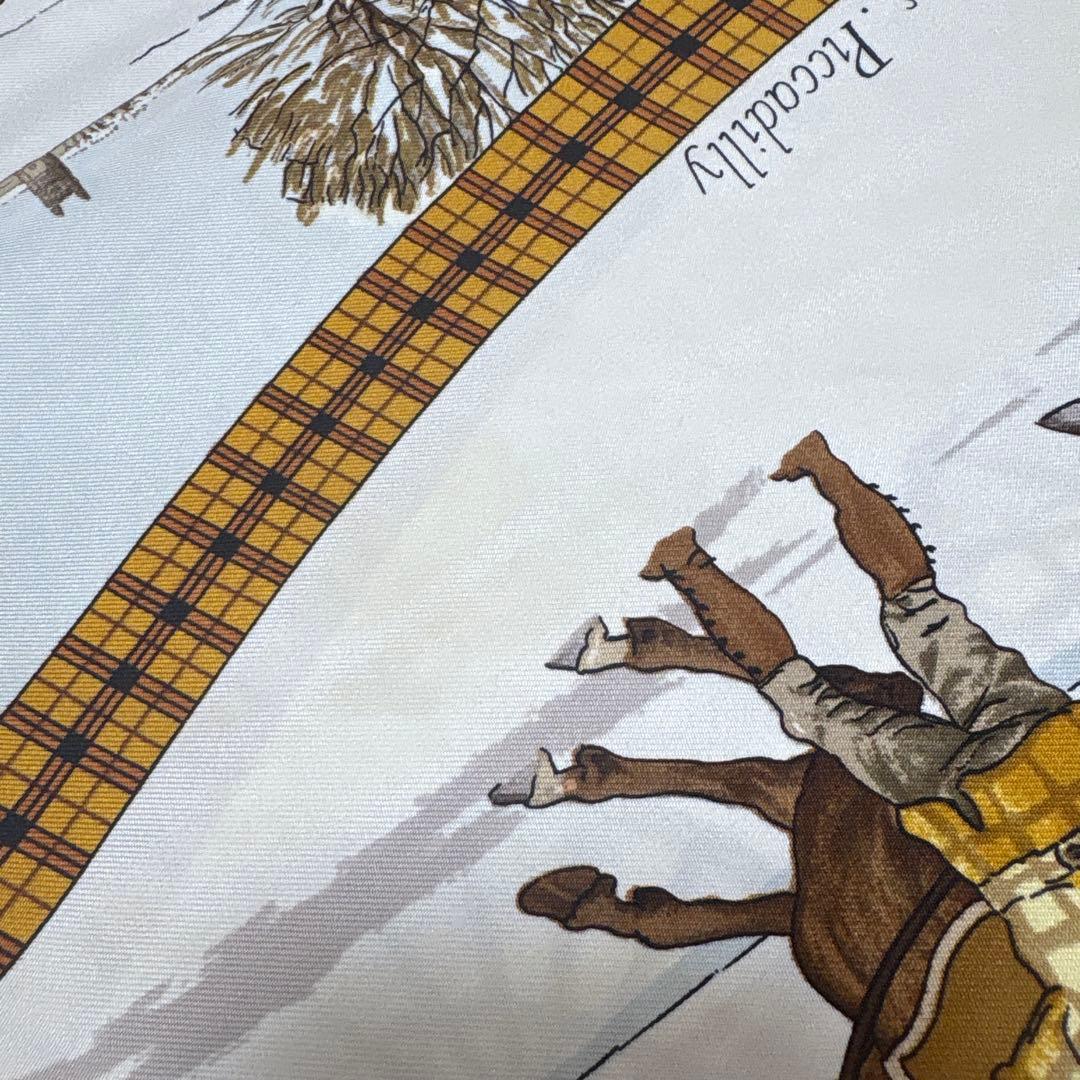 エルメス HERMÈS 馬車と雪景色 スカーフ ヴィンテージ