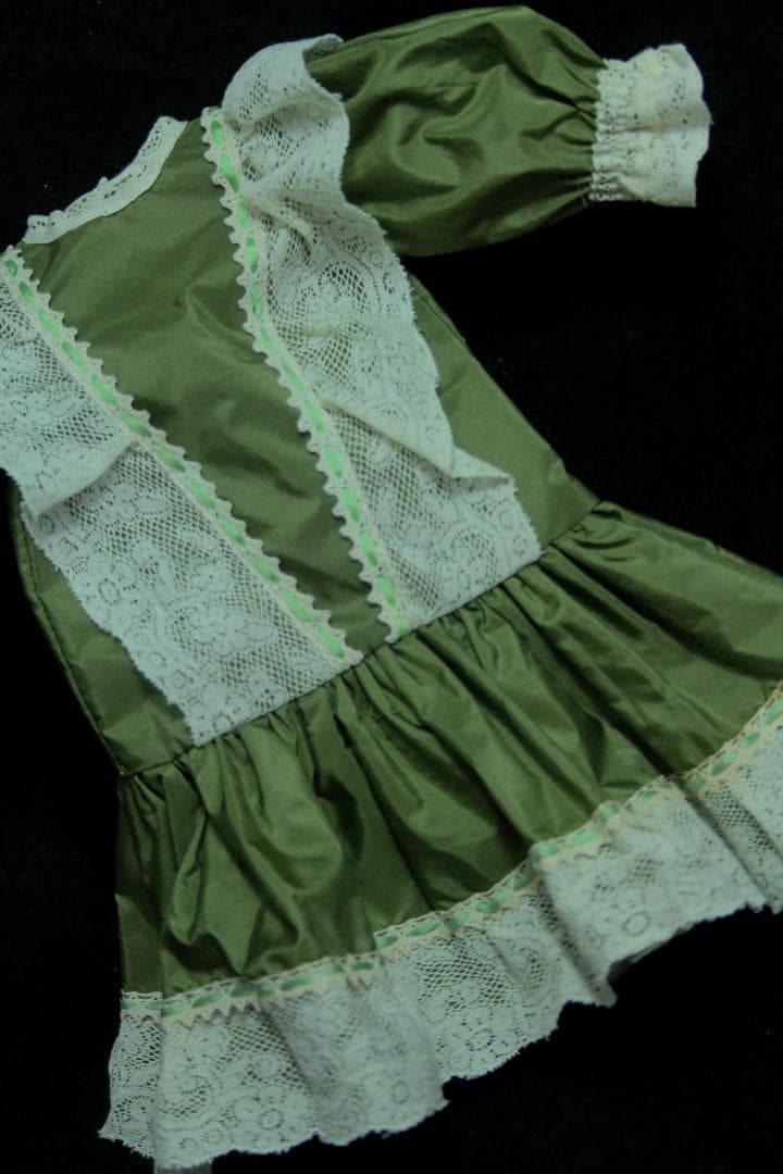 ◎シルクドレス◎｟フランス製｠ジュモー等の約３５cmのビスクドールに 洋服