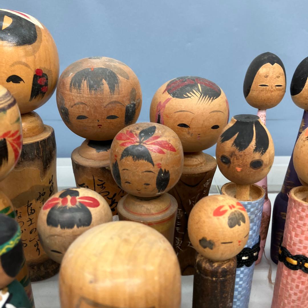 D-3 こけし まとめ売り 創作こけし 民芸品 郷土玩具 木彫り人形 昭和レトロ