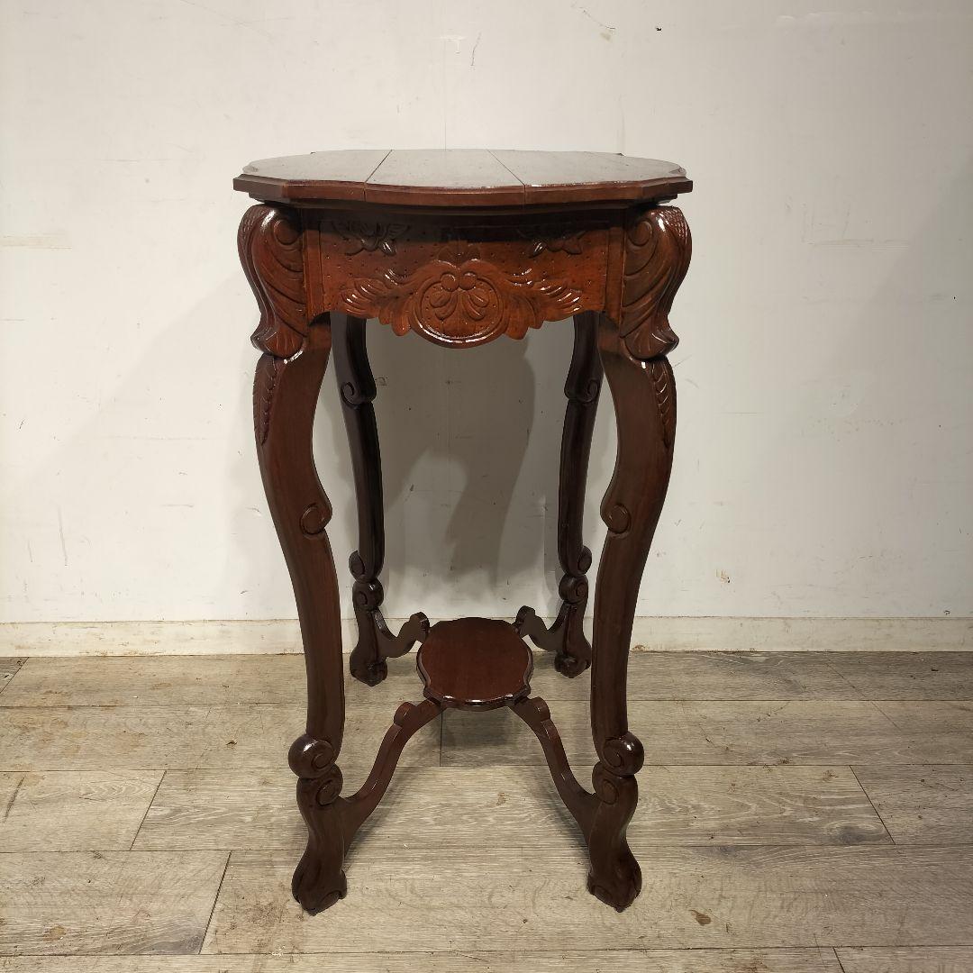 M♦クロウ＆ボール　アンティーク　チーク　無垢コンソールテーブル