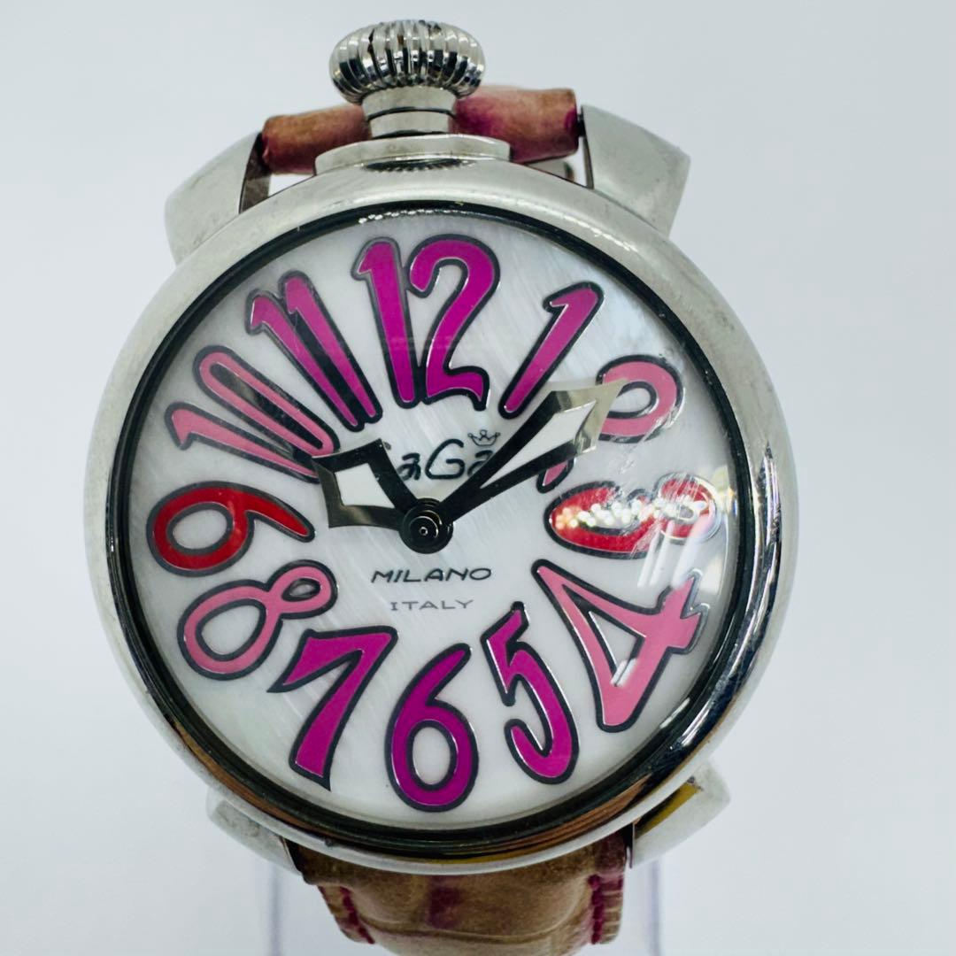 ✨GaGaMILANO✨ガガミラノ✨ホワイト文字盤✨ピンク✨腕時計✨