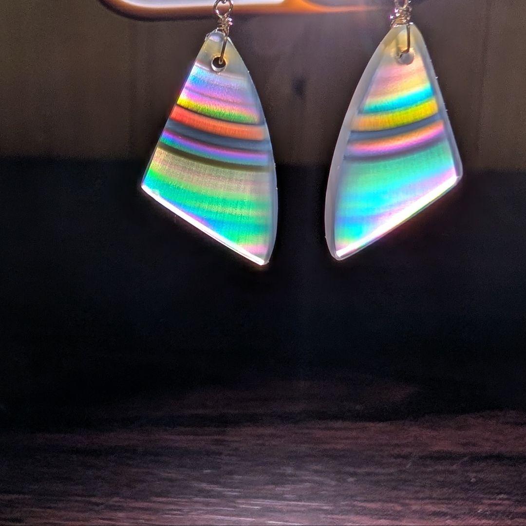 アイリスアゲート オパールピアス