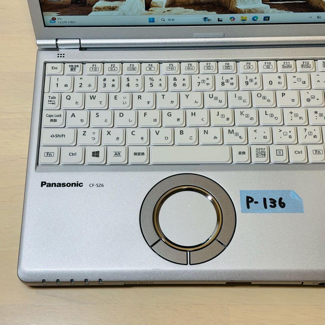 レッツノート PC Windows11 SSD DVD オフィス付き P-136