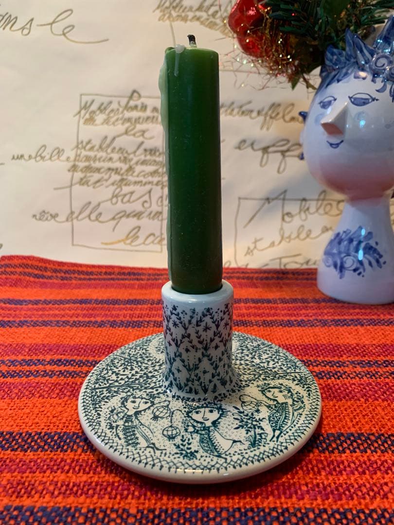 ビヨンヴィンブラッド　レアな緑色のビンテージのキャンドル立て！美品です！