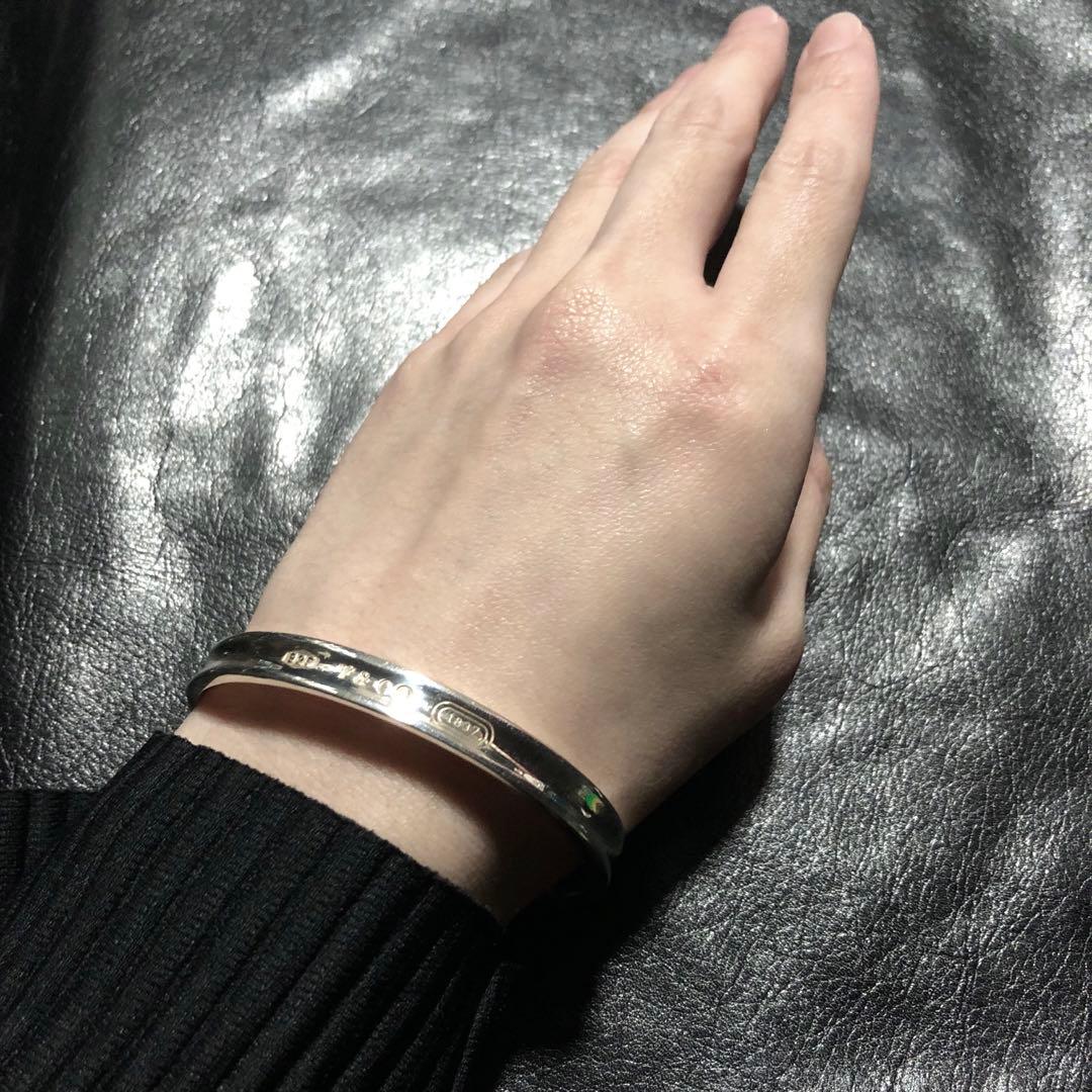 アクセサリー Tiffany Silver Foop Narrow Bangle 925