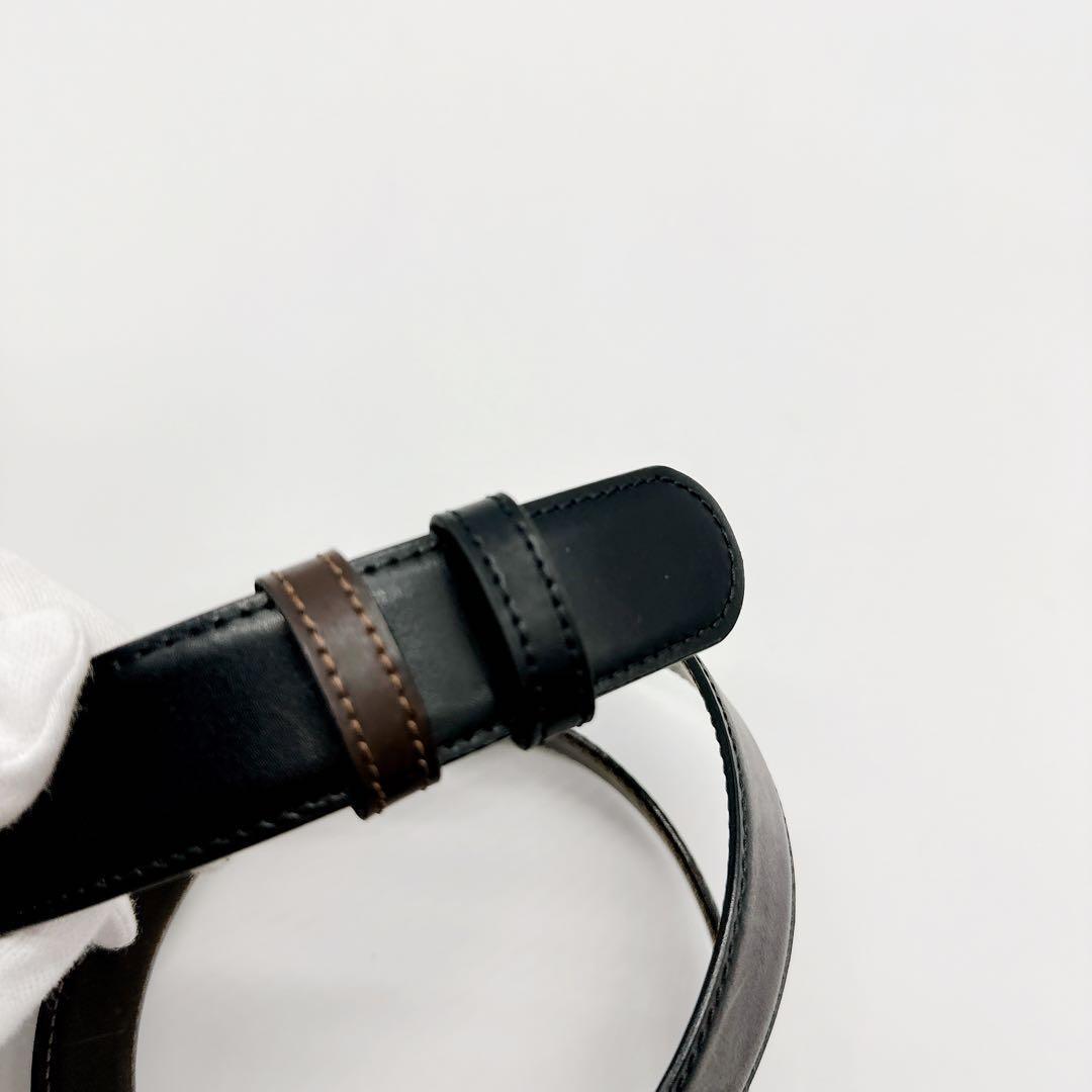 美品☆Mont Blanc モンブラン ブラック レザー ベルト☆B34