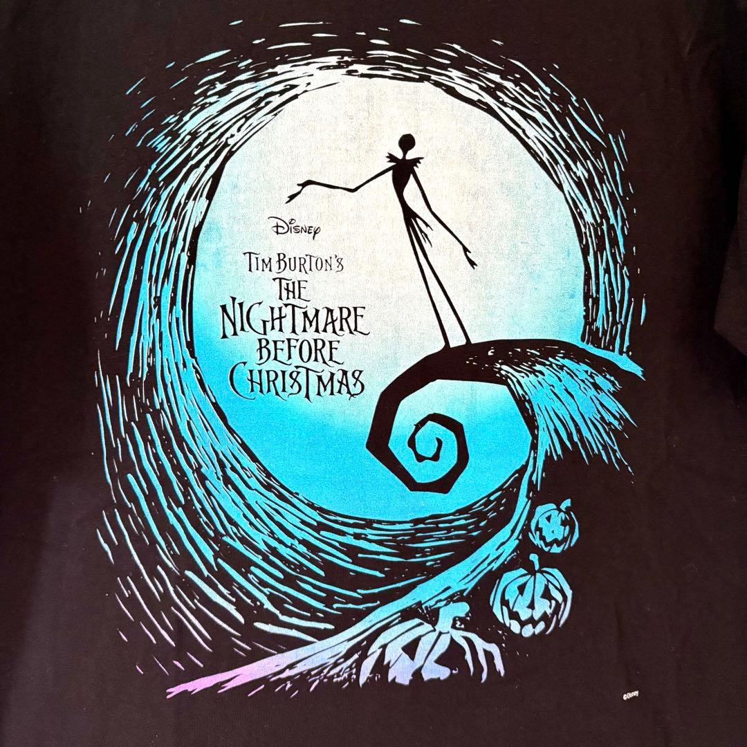 ナイトメアビフォアクリスマス tシャツ ディズニー 映画 ブラック ムービー L