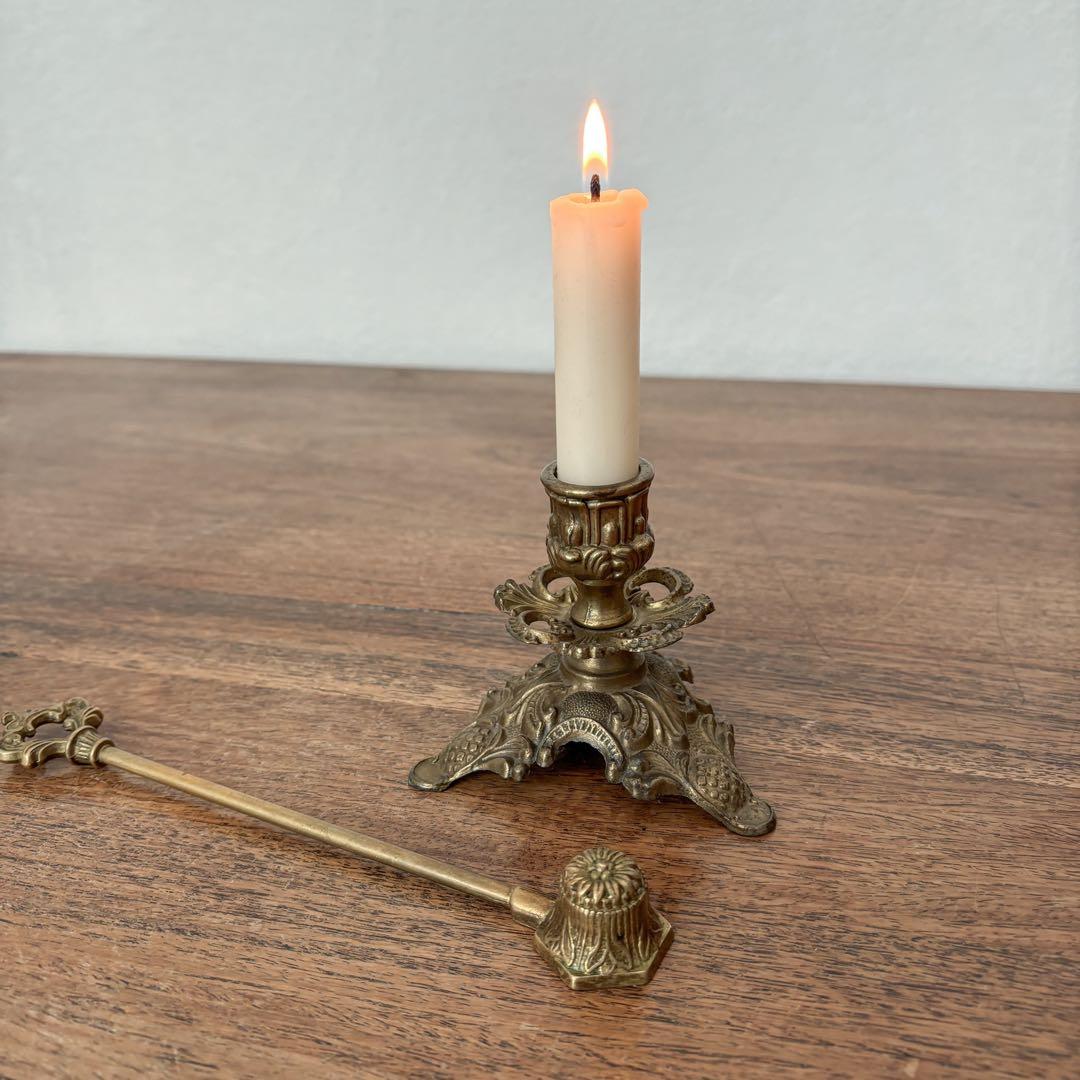 【ドイツ キャンドルスタンドとスナッファーセットT】ヴィンテージ