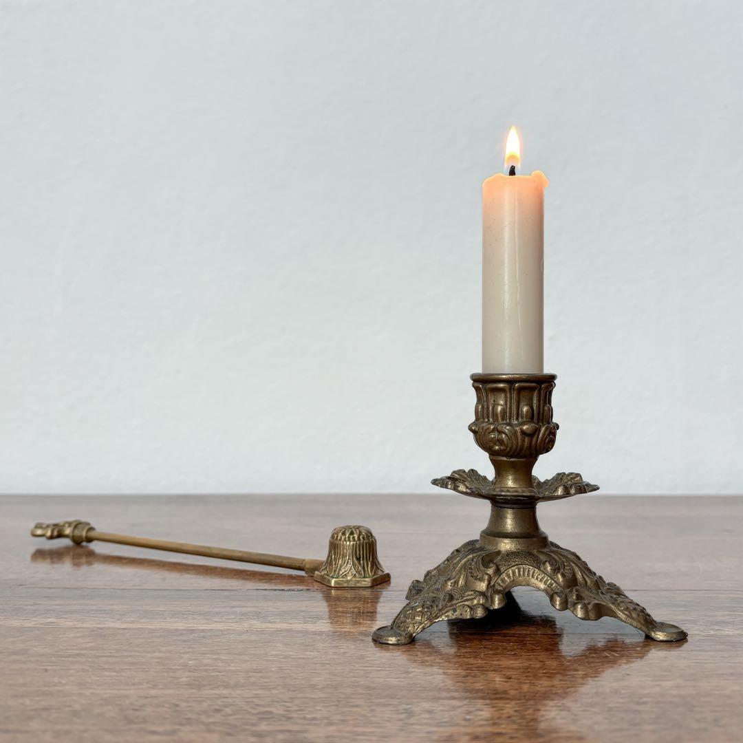 【ドイツ キャンドルスタンドとスナッファーセットT】ヴィンテージ