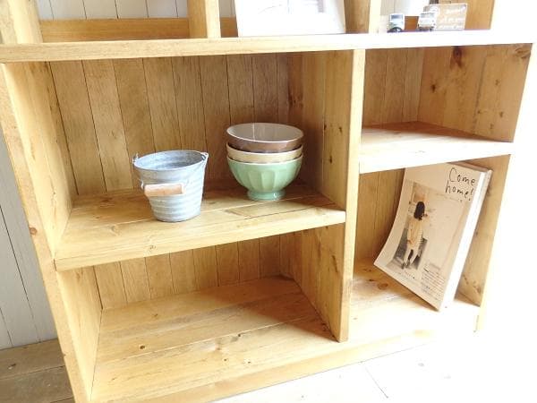 サイズオーダー可！●仕切り段差キャビネット●ナチュラルブラウン●受注製作