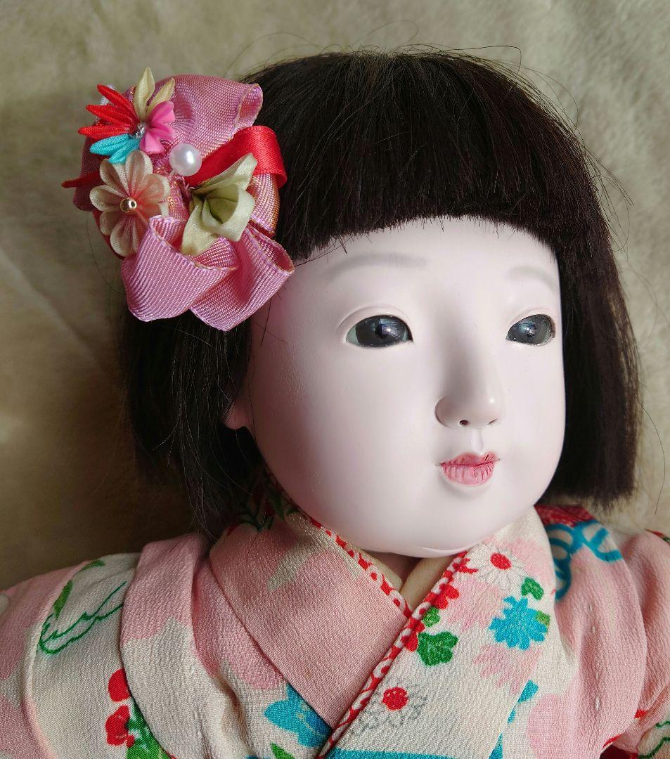 大正期　光龍斎　人毛張替え+修復　15号52cm お着物お任せ　お人形だけでも可