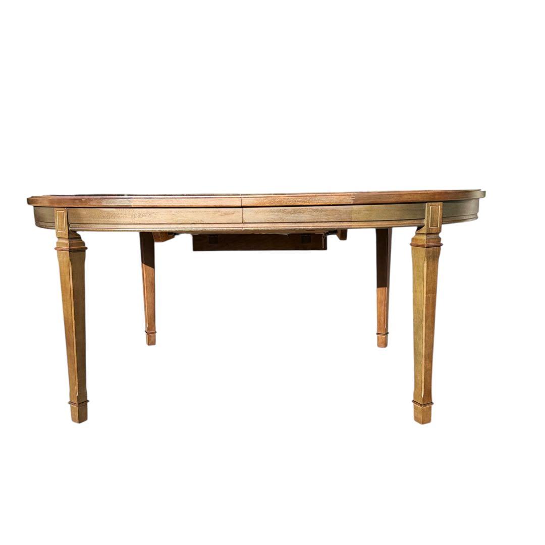 HR918 マルニ木工 伸長式 ダイニングテーブル オーバル 楕円 天然木