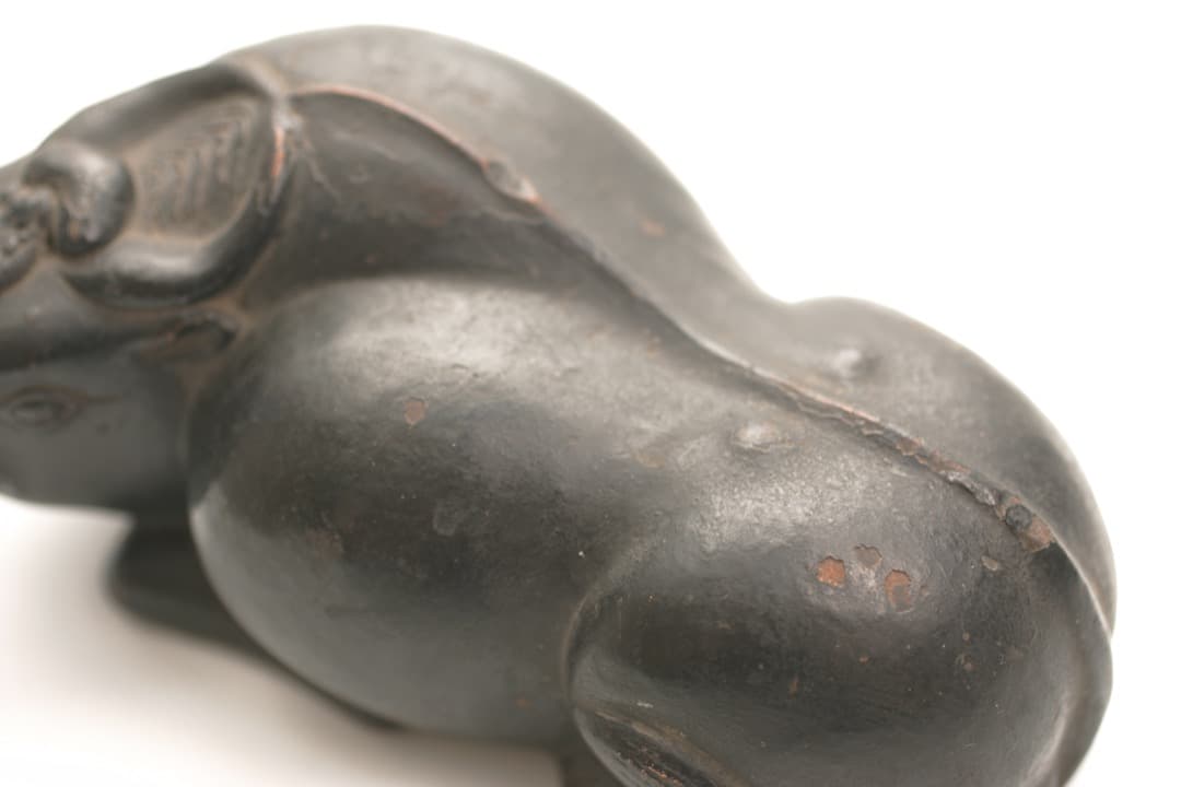 【即購入可】伏見焼／九々翁在銘／人形／牛／丑／大黒天／骨董／古美術／古民藝／飾物