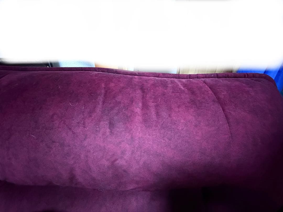 大型ワインレッド L字型ソファ　2024年10月に購入　使用期間一年