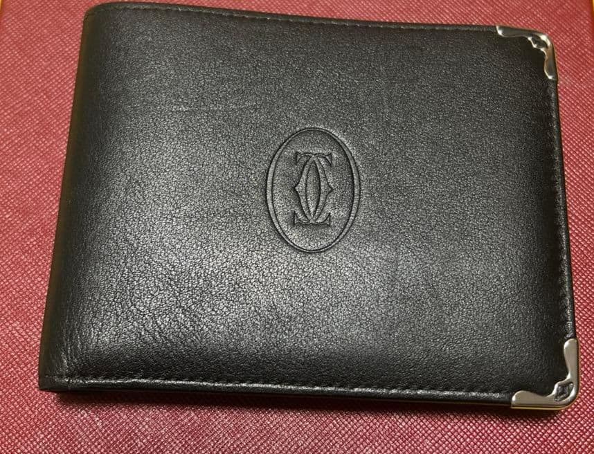 Cartier カルティエ 二つ折り財布 マスト ドゥ ブラック ボルドー