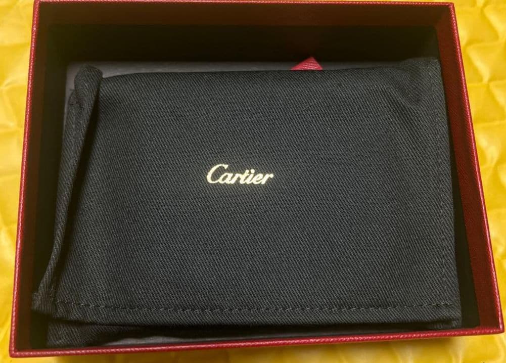 Cartier カルティエ 二つ折り財布 マスト ドゥ ブラック ボルドー