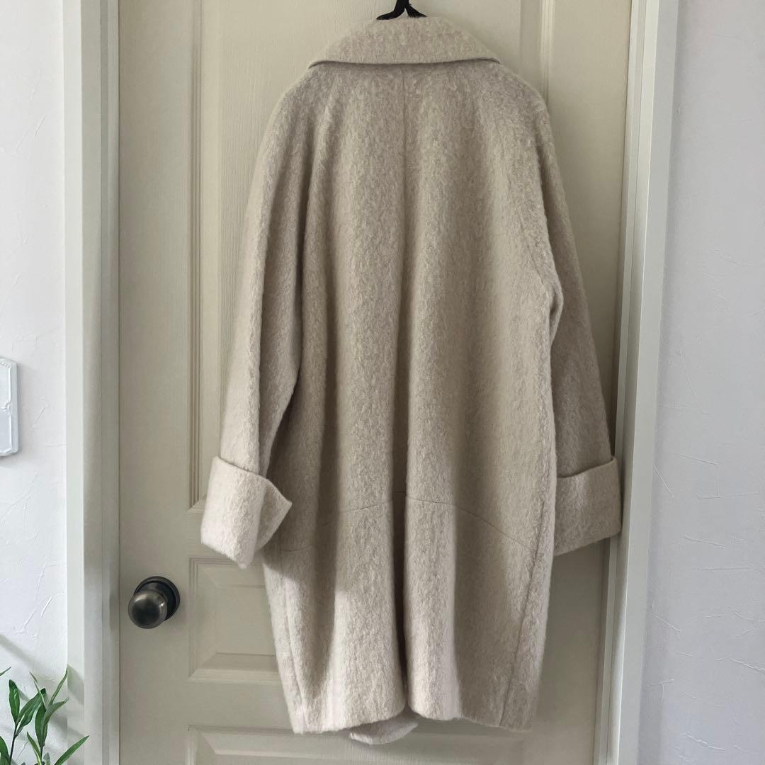 美品ジャーナルスタンダードレサージュ　シャギーウールモヘヤビッグチェスターコート