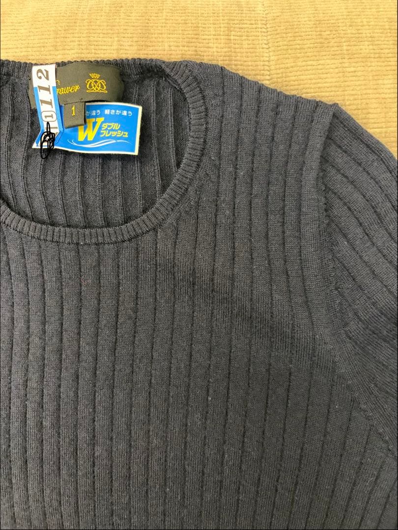 Drawer ドゥロワー 18G シルク カシミア クルーネック ニット 1