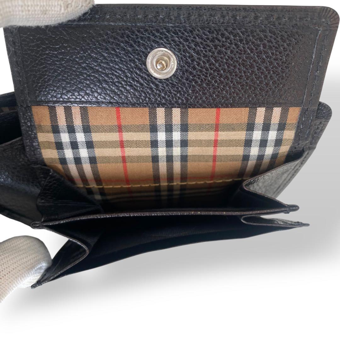 未使用に近い　BURBERRY バーバリー　ブラック 二つ折り財布