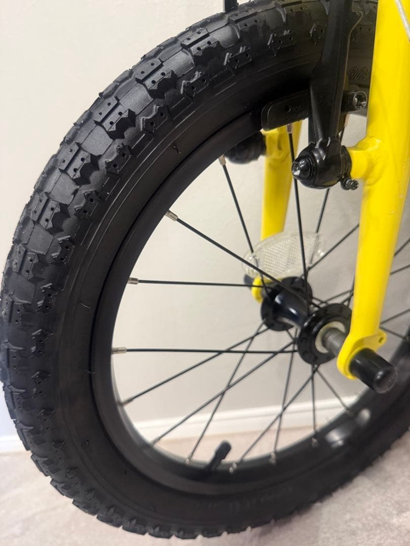 ヨツバサイクル　RIDE OASIS 16インチ キッズ自転車 グレー/イエロー