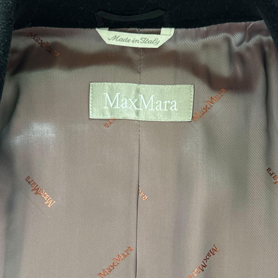 未使用に近いマックスマーラMAXMARA ウールコート　ブラック