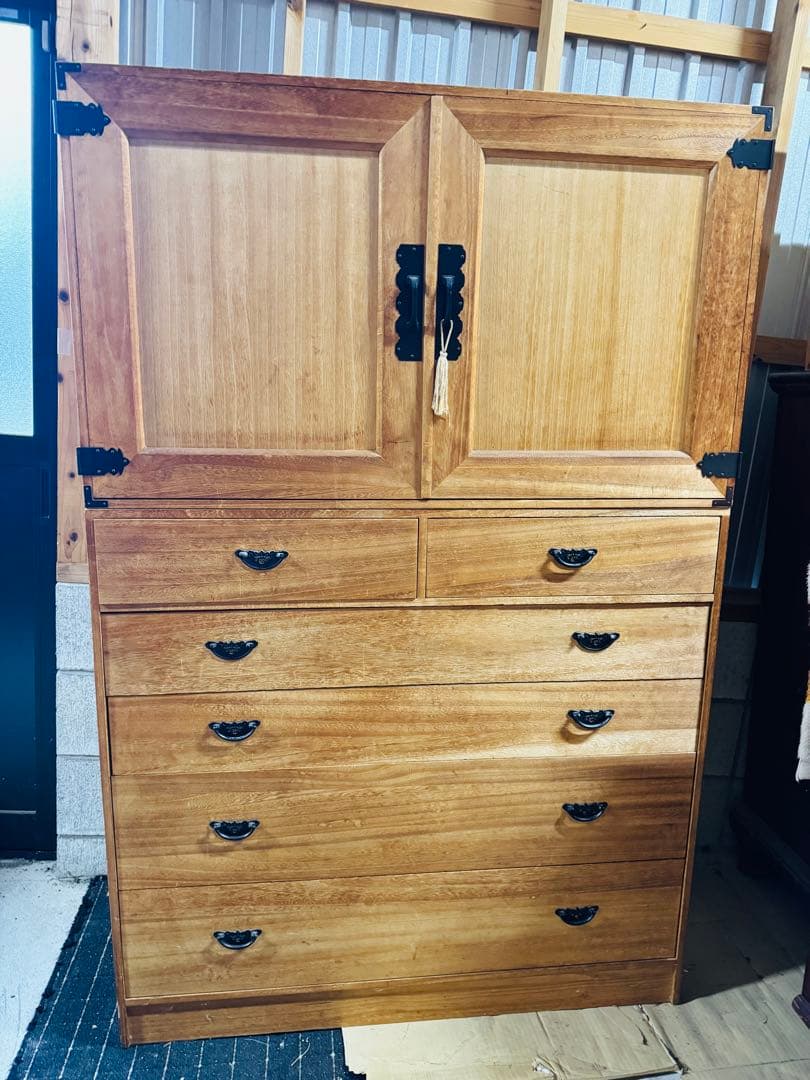 福岡発 桐タンス 観音開き　タイプ 着物用 木製 押入れ 箪笥 引き出し