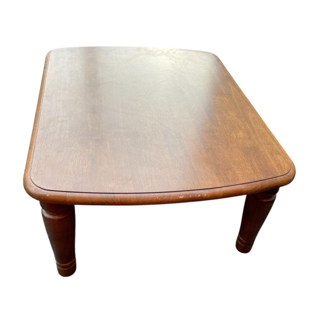 カントリー北欧調　ローテーブル　ナチュラルウッド　木製　デスク　サイドテーブル