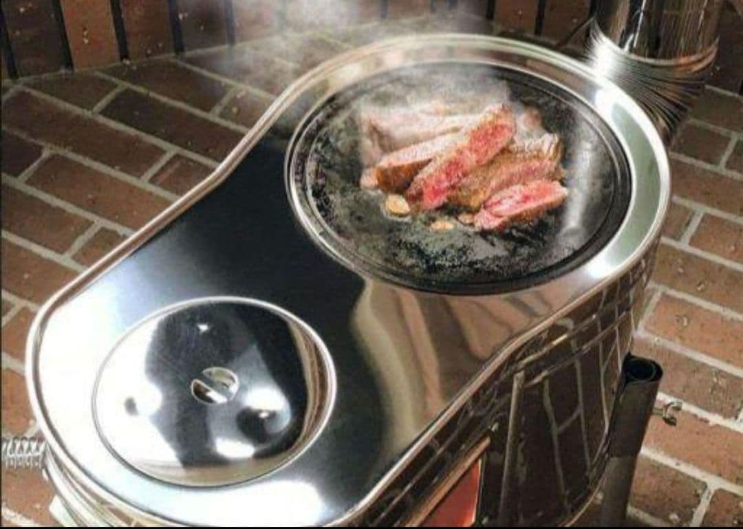 ★薪ストーブ 時計型 新品未使用 ★冬キャンプ冬BBQや災害時に