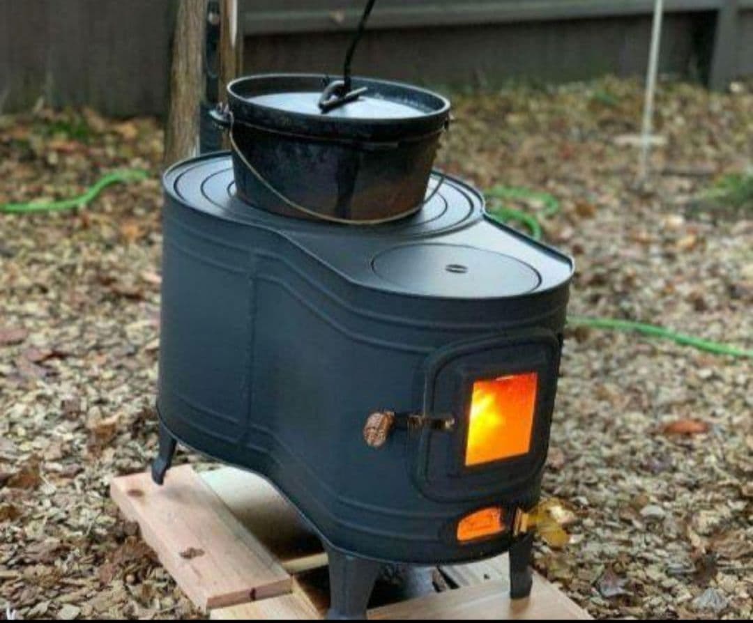 ★薪ストーブ 時計型 新品未使用 ★冬キャンプ冬BBQや災害時に