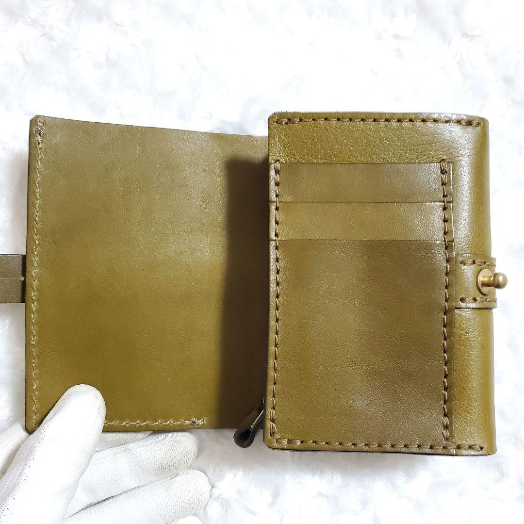 【未使用級】HERZ おめかしウォレット グリーン 現行 折財布