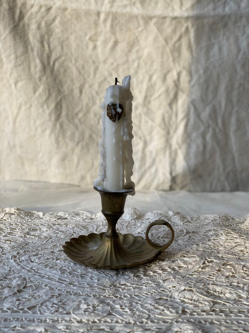 フランスアンティーク 真鍮 蝋台 キャンドルスタンド